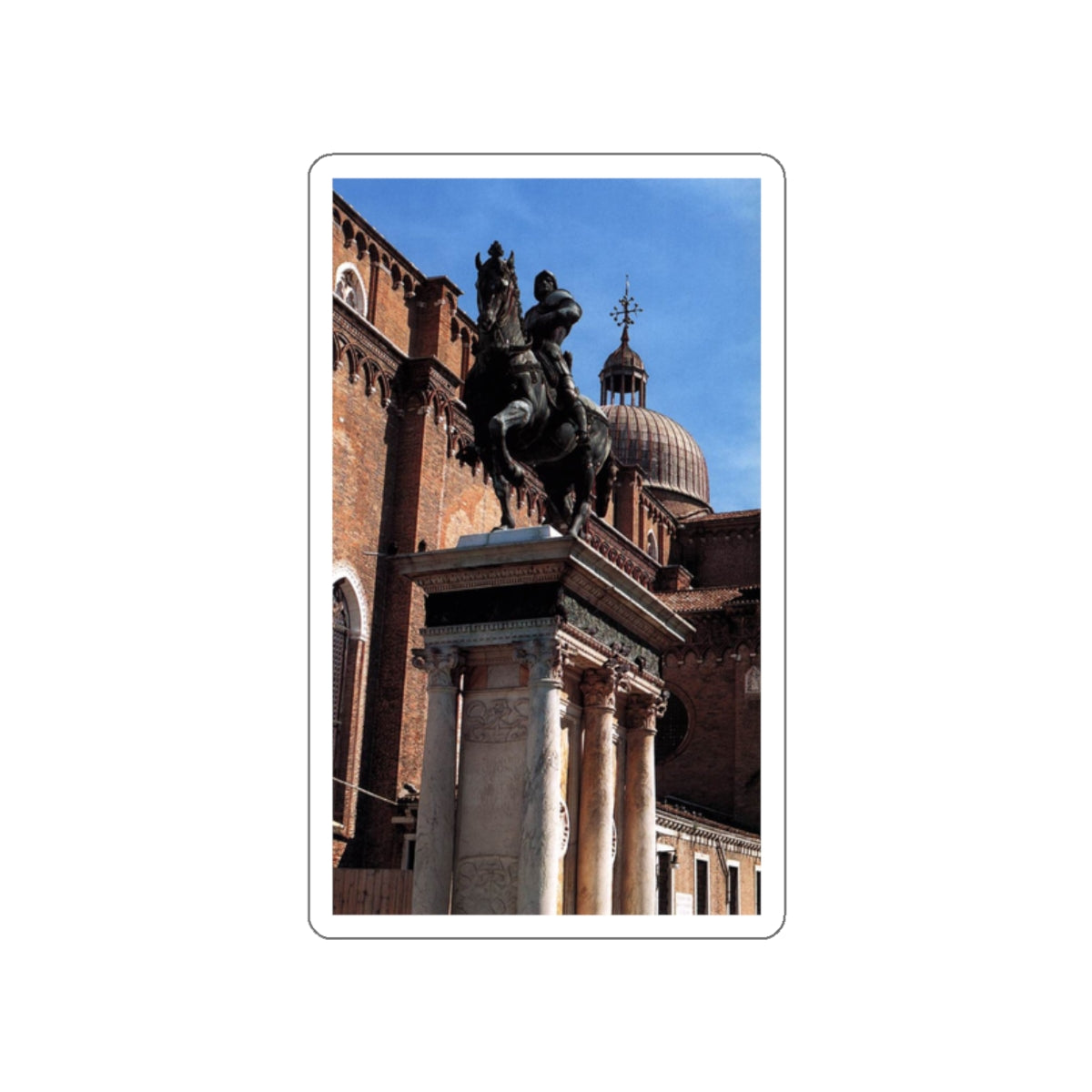 VERROCCHIO, Andrea del - Equestrian Statue of Colleoni3 (Artwork) STICKER Vinyl Die-Cut Decal-White-The Sticker Space