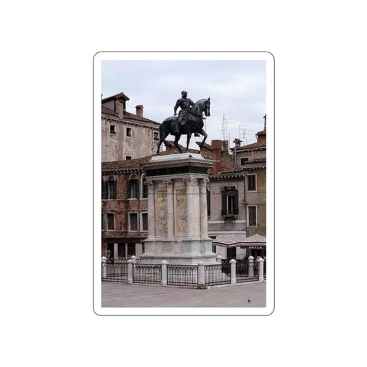 VERROCCHIO, Andrea del - Equestrian Statue of Colleoni4 (Artwork) STICKER Vinyl Die-Cut Decal White Die-Cut 2 Inch - The Sticker Space