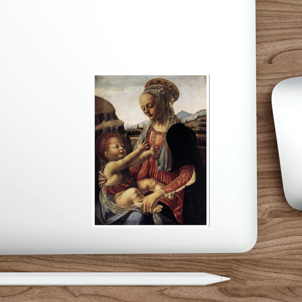 VERROCCHIO, Andrea del - Madonna and Child (Artwork) STICKER Vinyl Die-Cut Decal-The Sticker Space