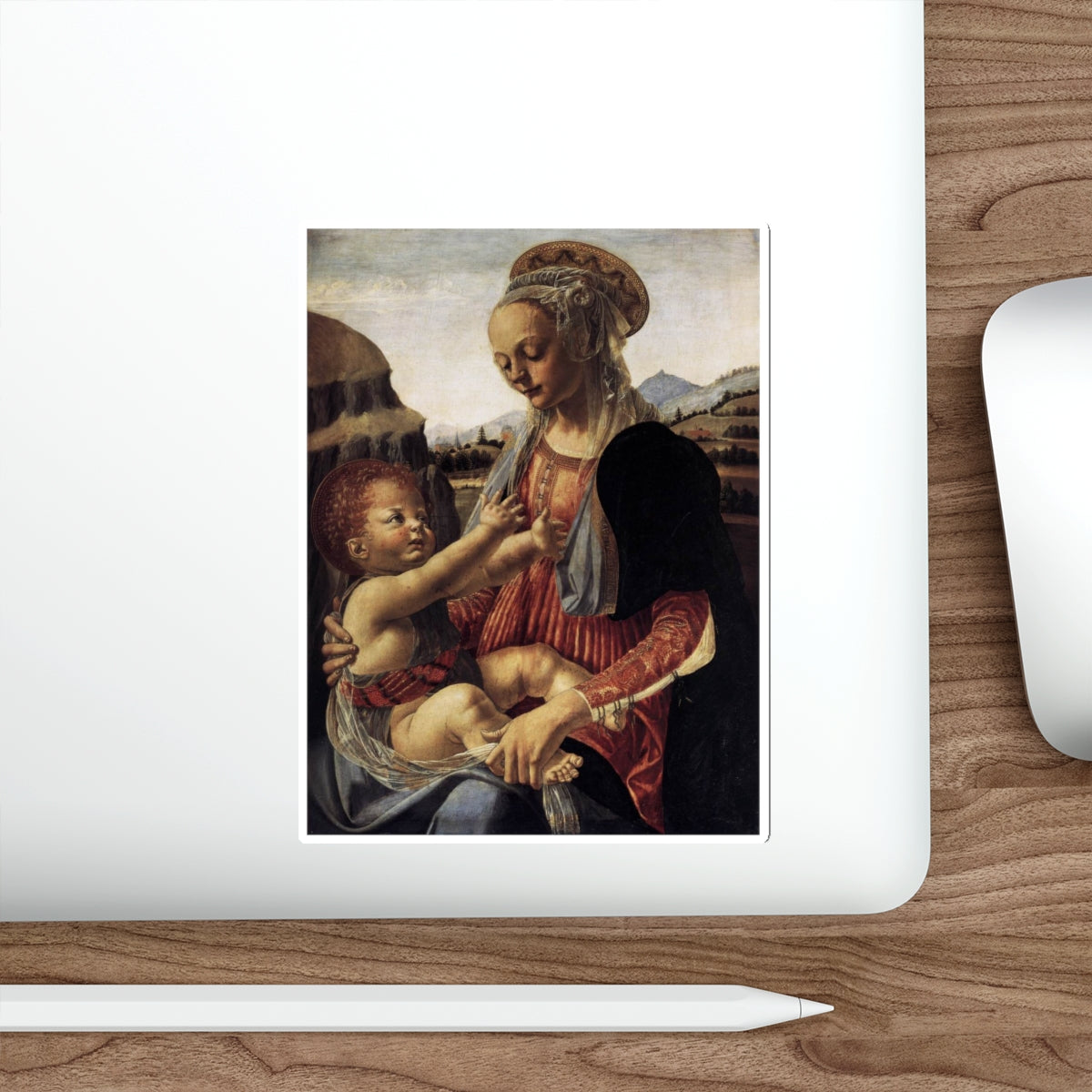 VERROCCHIO, Andrea del - Madonna and Child (Artwork) STICKER Vinyl Die-Cut Decal-The Sticker Space