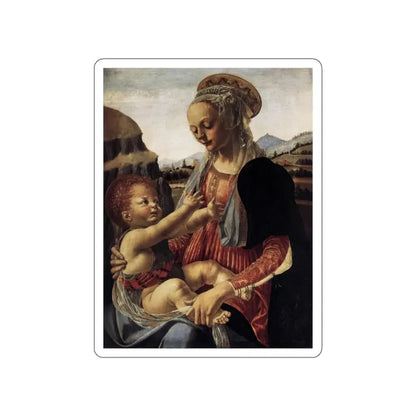 VERROCCHIO, Andrea del - Madonna and Child (Artwork) STICKER Vinyl Die-Cut Decal White Die-Cut 3 Inch - The Sticker Space