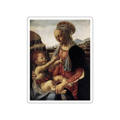 VERROCCHIO, Andrea del - Madonna and Child (Artwork) STICKER Vinyl Die-Cut Decal White Die-Cut 6 Inch - The Sticker Space
