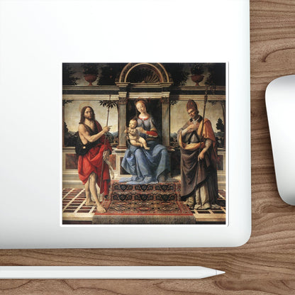 VERROCCHIO, Andrea del - Madonna with Sts John the Baptist and Donatus (Artwork) STICKER Vinyl Die-Cut Decal-The Sticker Space