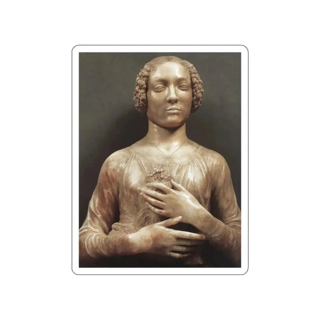 VERROCCHIO, Andrea del - Portrait of a Woman2 (Artwork) STICKER Vinyl Die-Cut Decal White Die-Cut 2 Inch - The Sticker Space