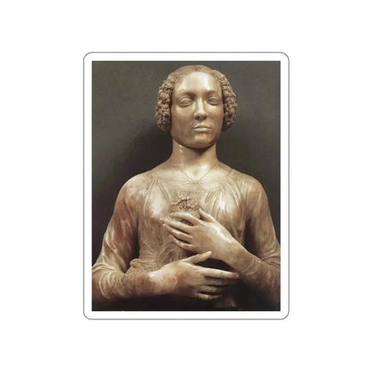 VERROCCHIO, Andrea del - Portrait of a Woman2 (Artwork) STICKER Vinyl Die-Cut Decal White Die-Cut 3 Inch - The Sticker Space
