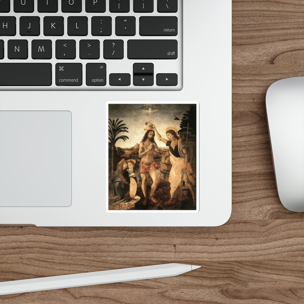 VERROCCHIO, Andrea del - The Baptism of Christ (Artwork) STICKER Vinyl Die-Cut Decal-The Sticker Space