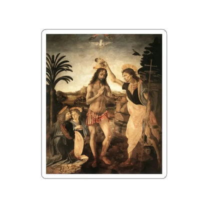 VERROCCHIO, Andrea del - The Baptism of Christ (Artwork) STICKER Vinyl Die-Cut Decal White Die-Cut 2 Inch - The Sticker Space