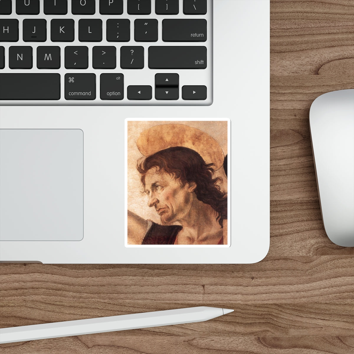 VERROCCHIO, Andrea del - The Baptism of Christ (detail) (Artwork) STICKER Vinyl Die-Cut Decal-The Sticker Space