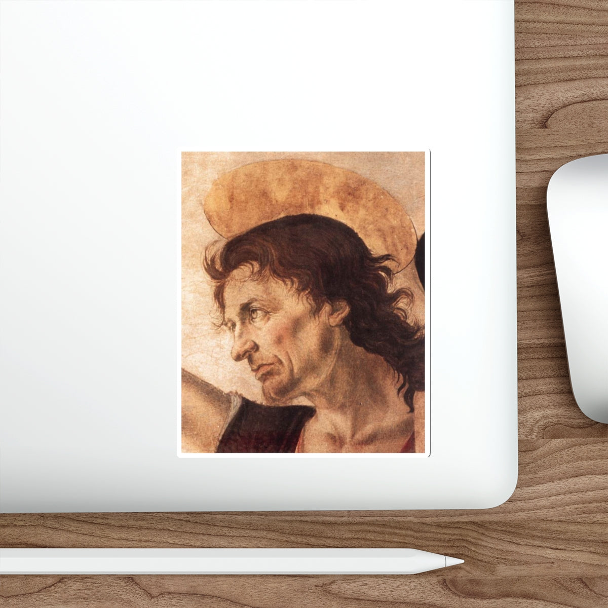 VERROCCHIO, Andrea del - The Baptism of Christ (detail) (Artwork) STICKER Vinyl Die-Cut Decal-The Sticker Space