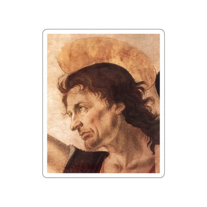 VERROCCHIO, Andrea del - The Baptism of Christ (detail) (Artwork) STICKER Vinyl Die-Cut Decal White Die-Cut 2 Inch - The Sticker Space