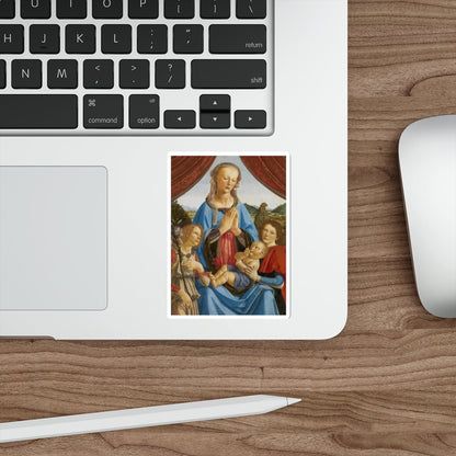 VERROCCHIO, Andrea del - The Virgin and Child with Two Angels (Artwork) STICKER Vinyl Die-Cut Decal-The Sticker Space