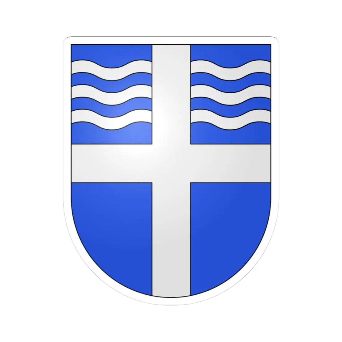 Versoix-coat of arms (Switzerland) (Coat of Arms) STICKER Vinyl Kiss-Cut Decal 3 Inch White - The Sticker Space