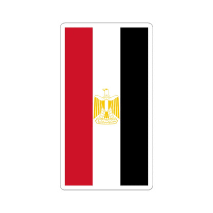 Vertical Flag of Egypt Coat of arms variant (Egypt) STICKER Vinyl Kiss-Cut Decal 3 Inch White - The Sticker Space