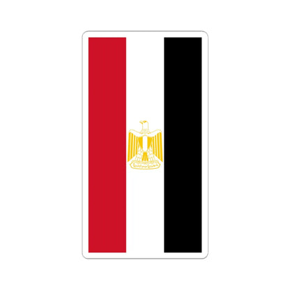 Vertical Flag of Egypt Coat of arms variant (Egypt) STICKER Vinyl Kiss-Cut Decal 4 Inch White - The Sticker Space