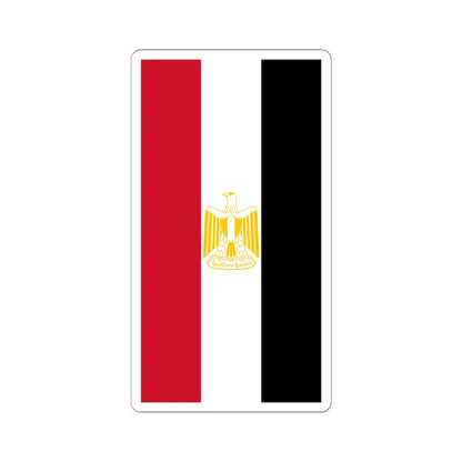 Vertical Flag of Egypt Coat of arms variant (Egypt) STICKER Vinyl Kiss-Cut Decal 6 Inch White - The Sticker Space