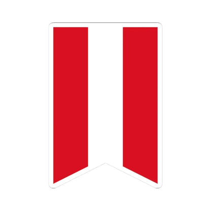 Vertical flag of Peru (Peru) STICKER Vinyl Kiss-Cut Decal 3 Inch White - The Sticker Space