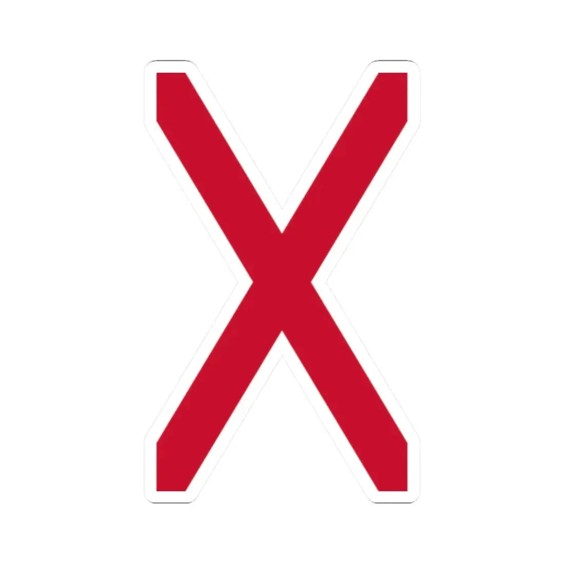 Vertical Saint Patricks saltire (Ireland) STICKER Vinyl Kiss-Cut Decal 2 Inch White - The Sticker Space