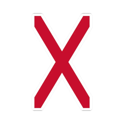 Vertical Saint Patricks saltire (Ireland) STICKER Vinyl Kiss-Cut Decal 2 Inch White - The Sticker Space