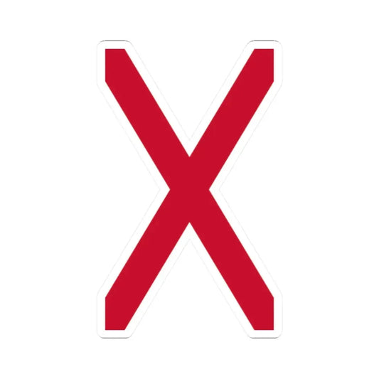 Vertical Saint Patricks saltire (Ireland) STICKER Vinyl Kiss-Cut Decal 2 Inch White - The Sticker Space