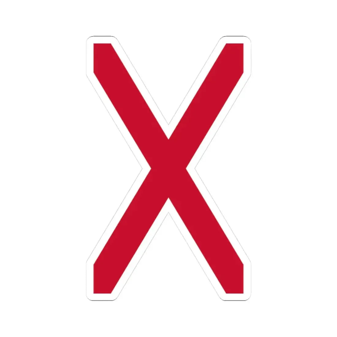 Vertical Saint Patricks saltire (Ireland) STICKER Vinyl Kiss-Cut Decal 3 Inch White - The Sticker Space