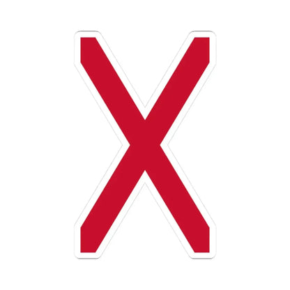 Vertical Saint Patricks saltire (Ireland) STICKER Vinyl Kiss-Cut Decal 3 Inch White - The Sticker Space