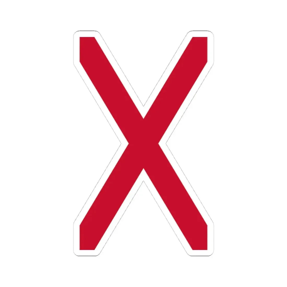 Vertical Saint Patricks saltire (Ireland) STICKER Vinyl Kiss-Cut Decal 4 Inch White - The Sticker Space