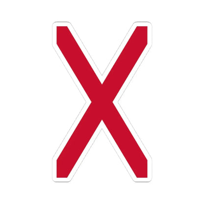 Vertical Saint Patricks saltire (Ireland) STICKER Vinyl Kiss-Cut Decal 4 Inch White - The Sticker Space