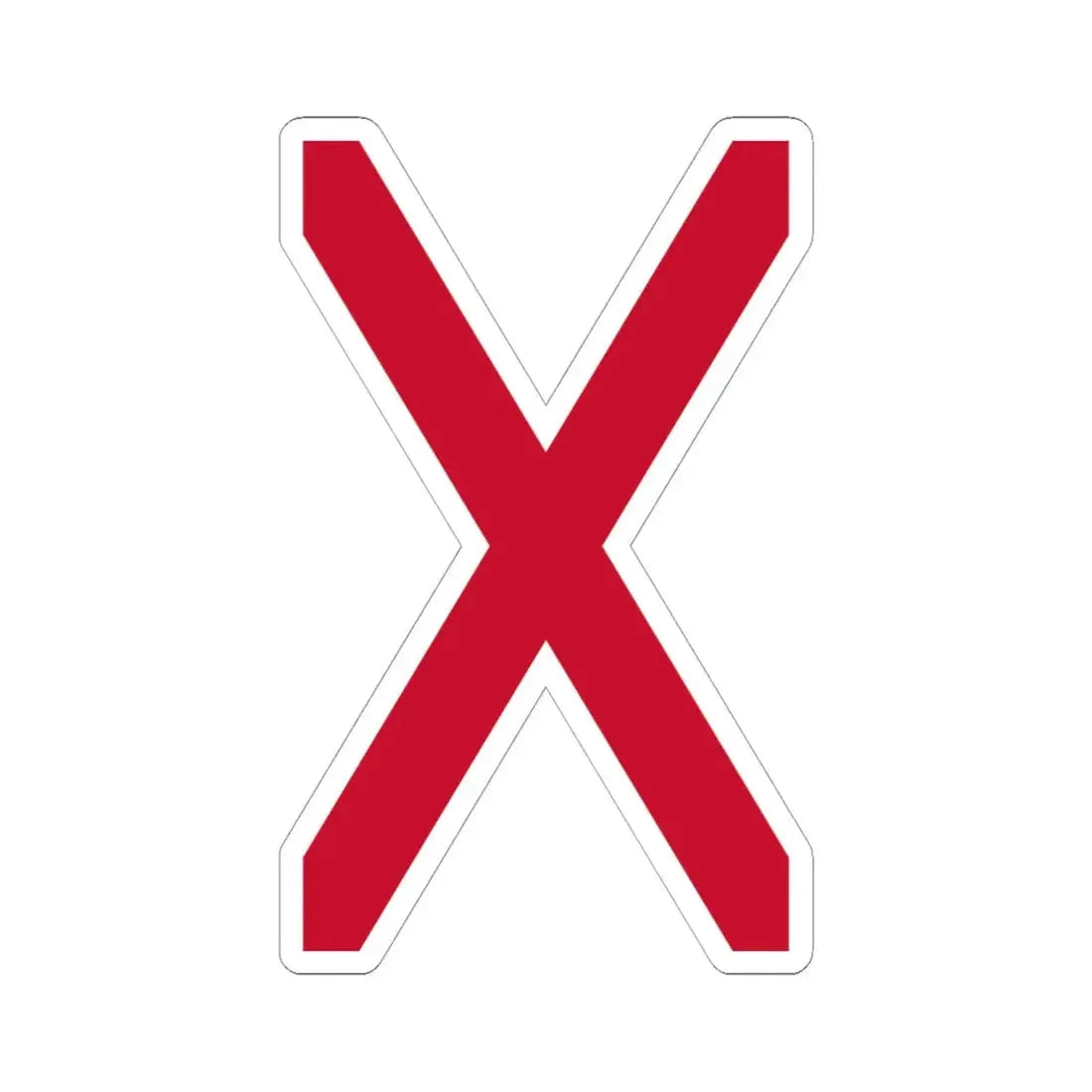 Vertical Saint Patricks saltire (Ireland) STICKER Vinyl Kiss-Cut Decal 6 Inch White - The Sticker Space