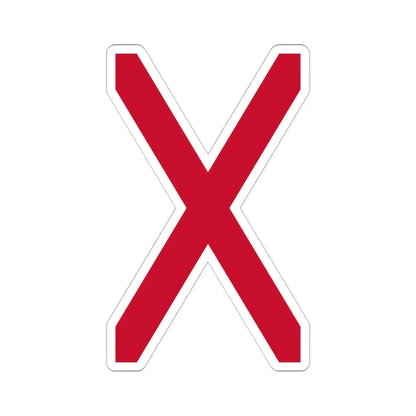 Vertical Saint Patricks saltire (Ireland) STICKER Vinyl Kiss-Cut Decal 6 Inch White - The Sticker Space