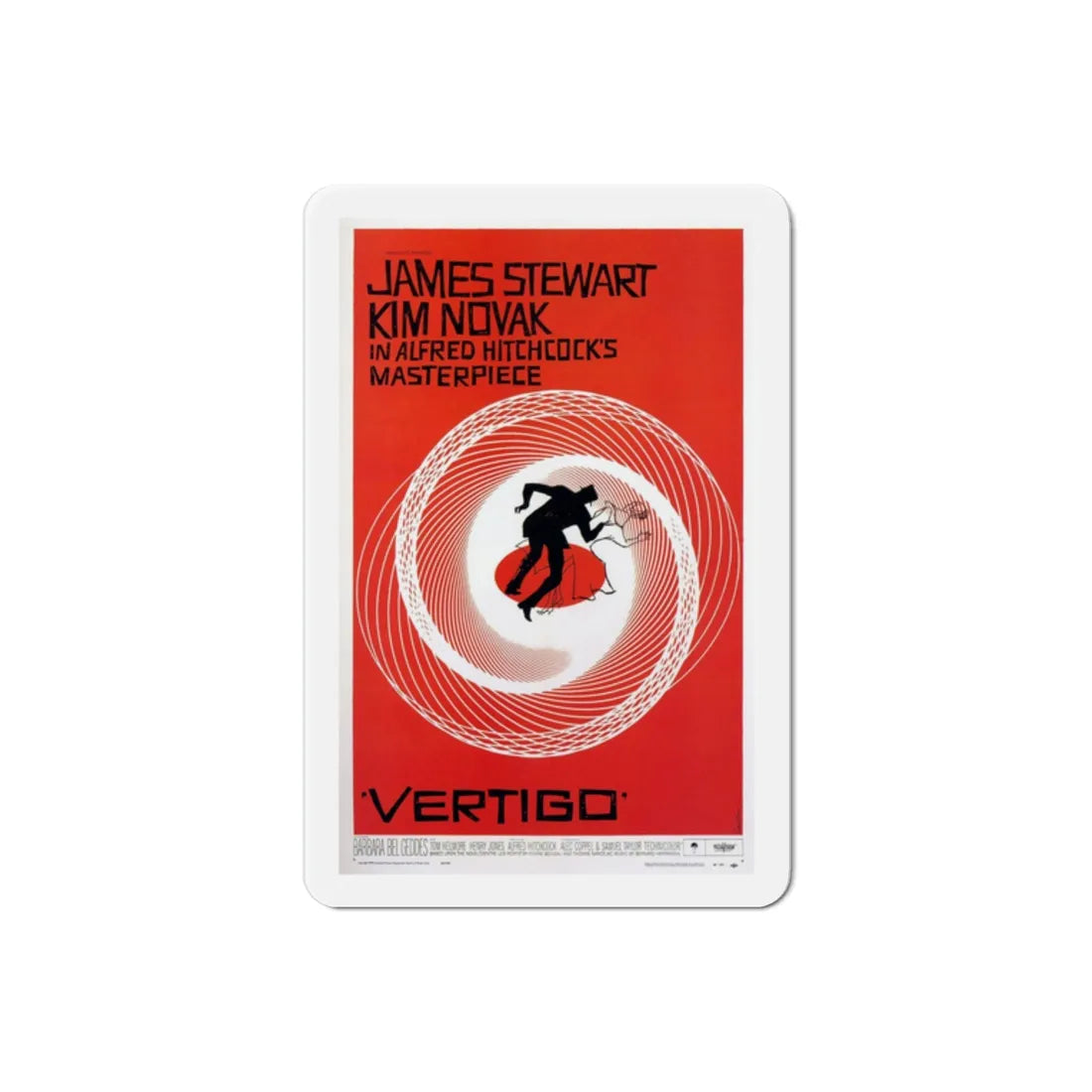 Vertigo 1958 Movie Poster Refrigerator Magnet 2 Inch - The Sticker Space
