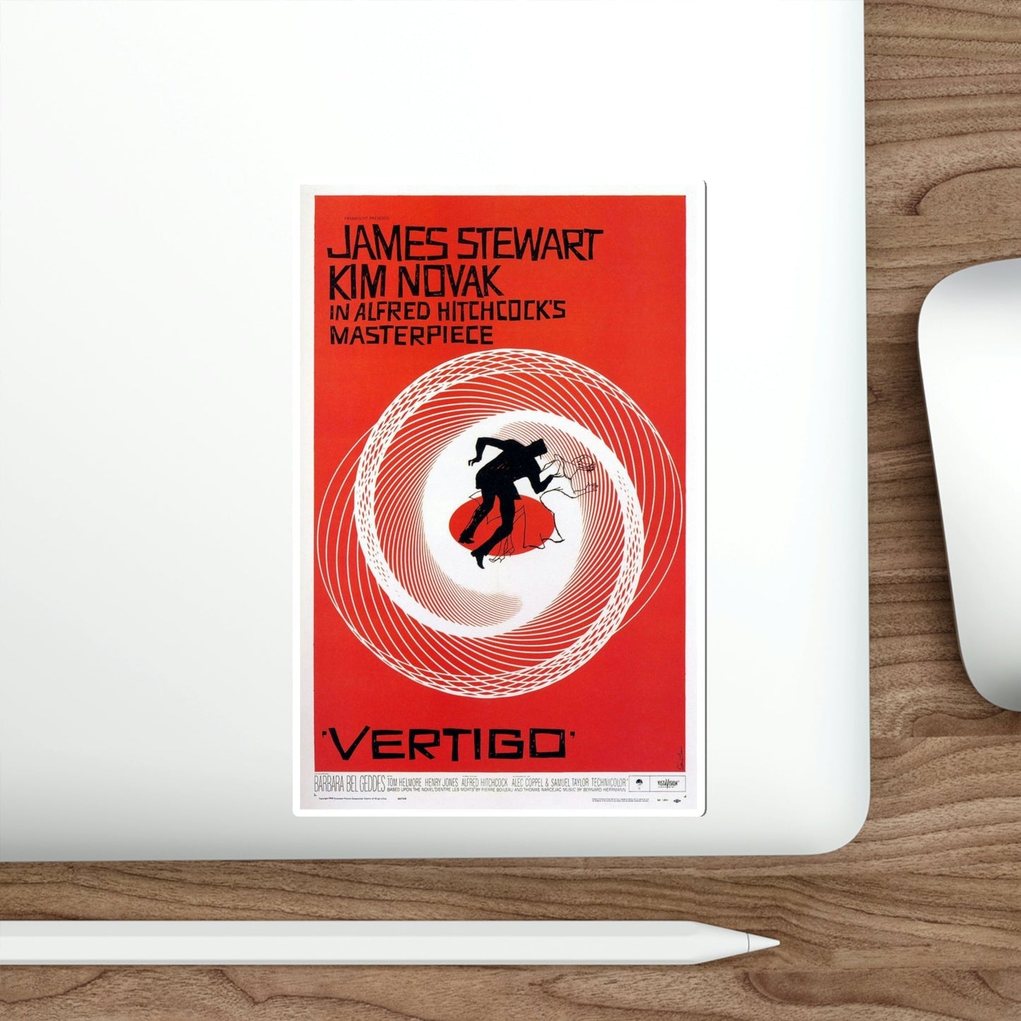 Vertigo 1958 Movie Poster STICKER Vinyl Die-Cut Decal-The Sticker Space