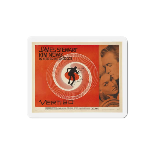 Vertigo 1958 v2 Movie Poster Refrigerator Magnet 2 Inch - The Sticker Space