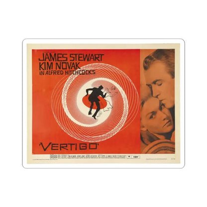 Vertigo 1958 v2 Movie Poster - STICKER Vinyl Kiss-Cut Decal 3 Inch White - The Sticker Space