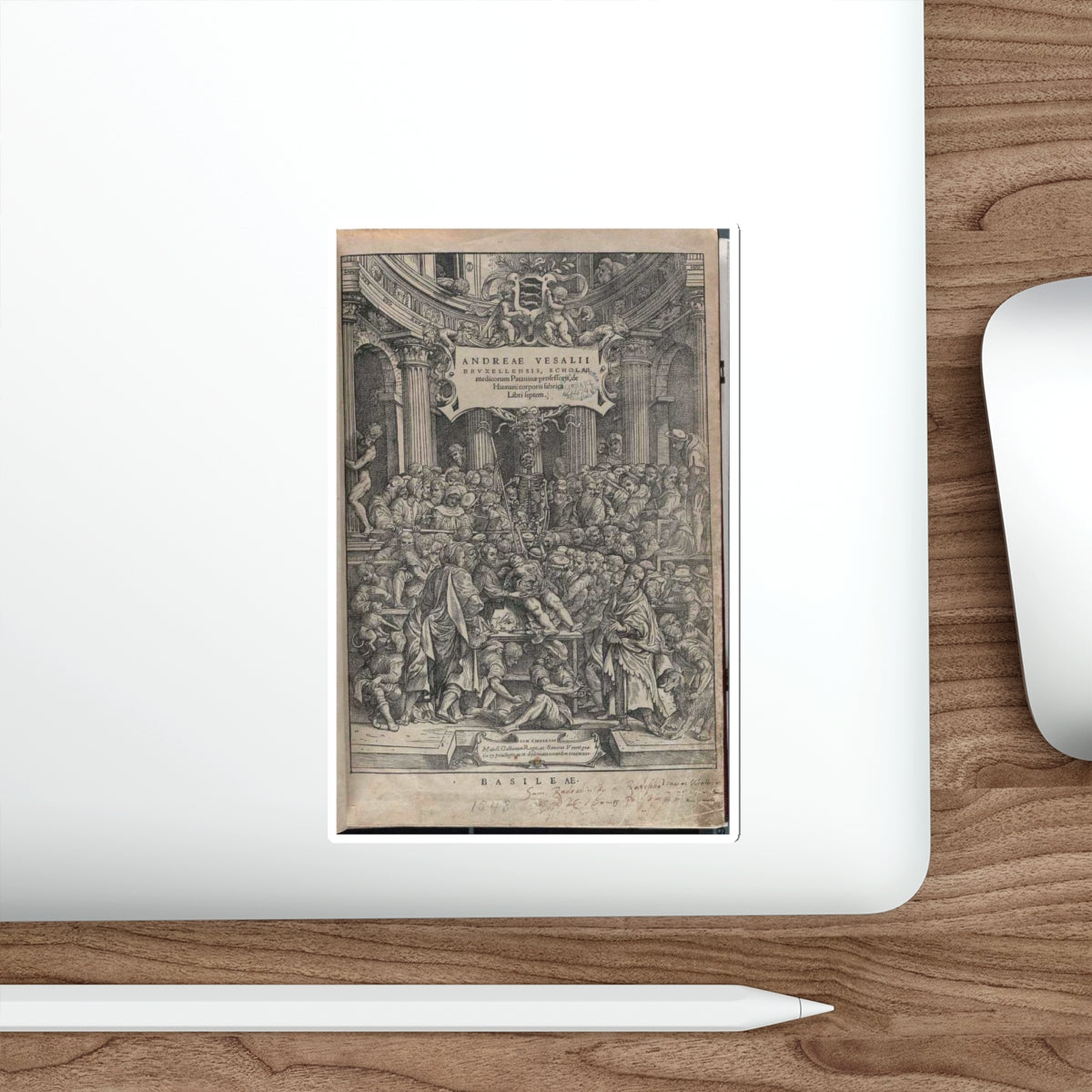 VESALIUS, Andreas - Title page (Artwork) STICKER Vinyl Die-Cut Decal-The Sticker Space