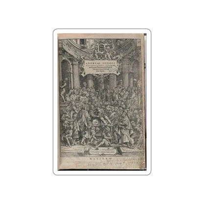 VESALIUS, Andreas - Title page (Artwork) STICKER Vinyl Die-Cut Decal White Die-Cut 5 Inch - The Sticker Space
