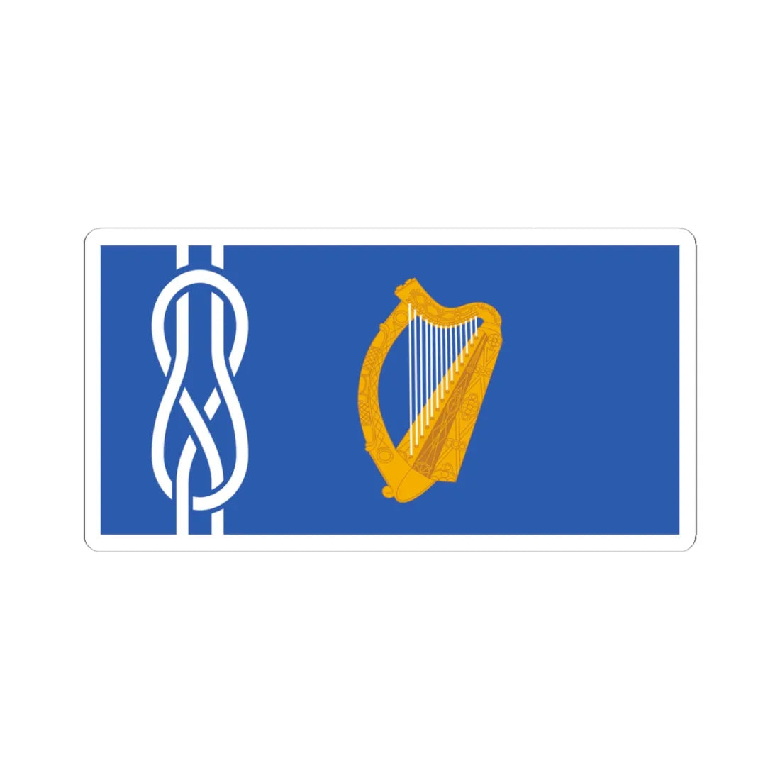 Vexillology Ireland Flag (Ireland) STICKER Vinyl Kiss-Cut Decal 3 Inch White - The Sticker Space