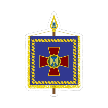 Vexillum of the Commander-in-Chief of the National Guard of Ukraine (Ukraine) STICKER Vinyl Kiss-Cut Decal 6 Inch White - The Sticker Space