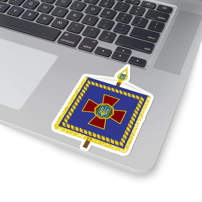 Vexillum of the Commander-in-Chief of the National Guard of Ukraine (Ukraine) STICKER Vinyl Kiss-Cut Decal - The Sticker Space