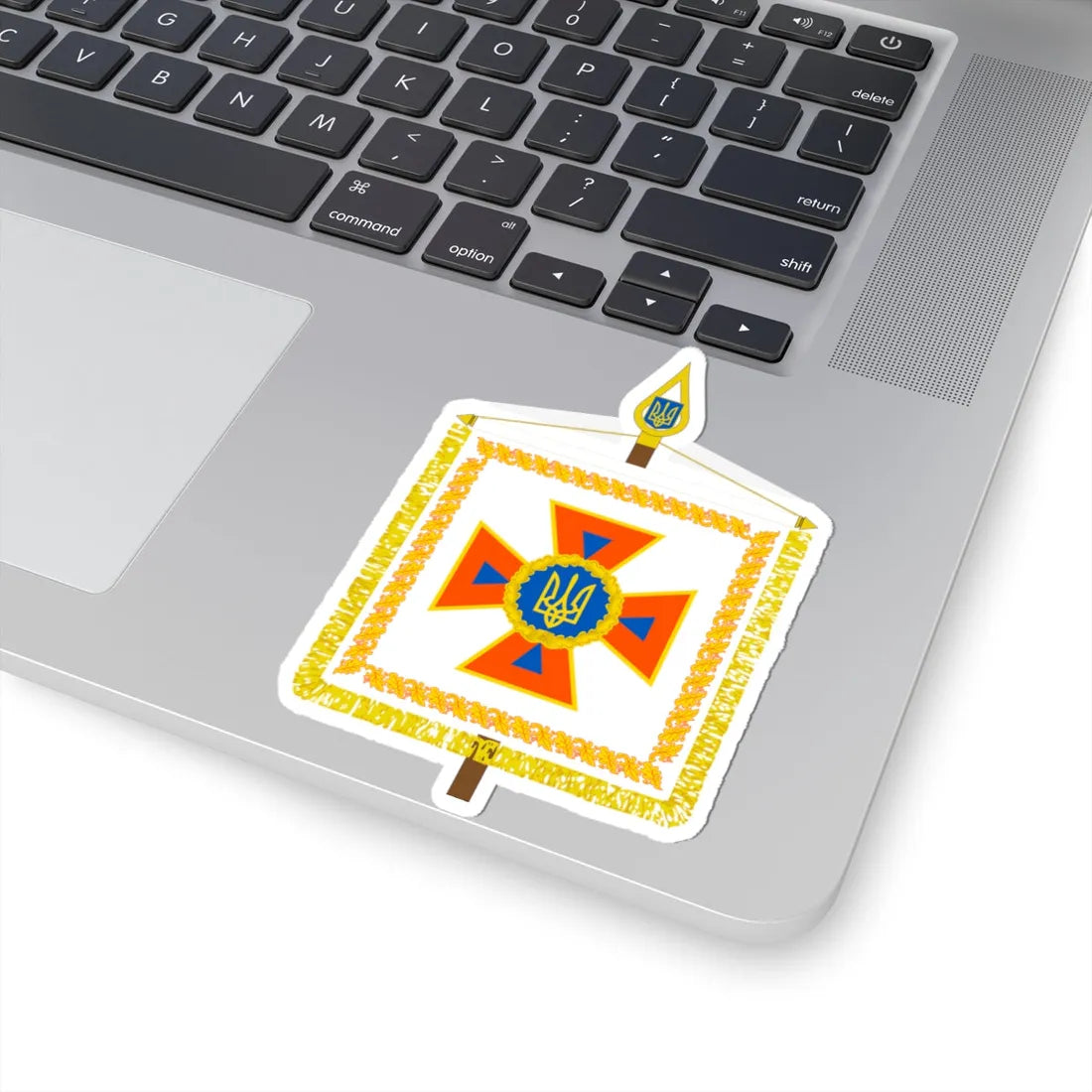 Vexillum of the Head of the State Emergency Service of Ukraine (Ukraine) STICKER Vinyl Kiss-Cut Decal - The Sticker Space