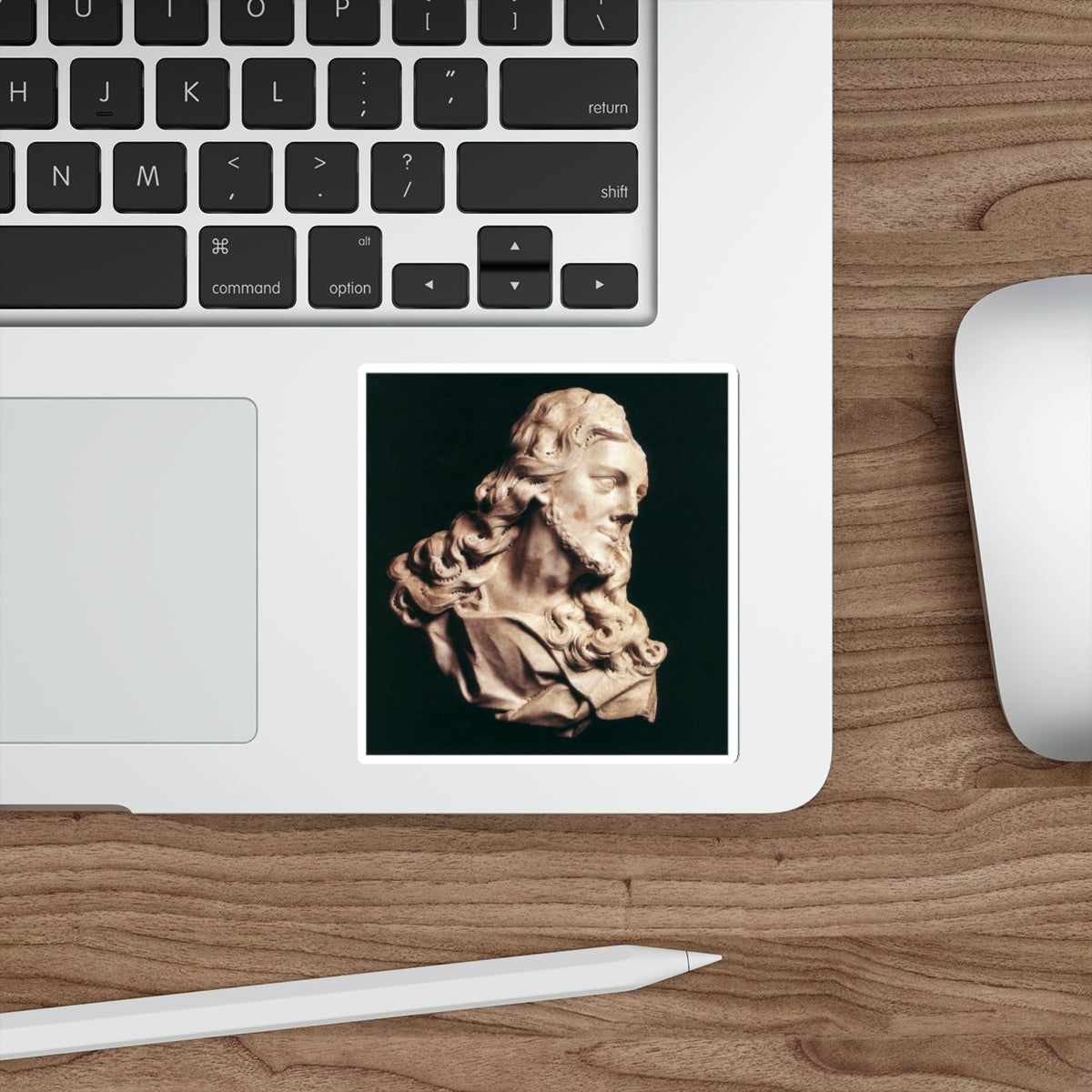 VEYRIER, Christophe - Bust of Christ (Artwork) STICKER Vinyl Die-Cut Decal-The Sticker Space