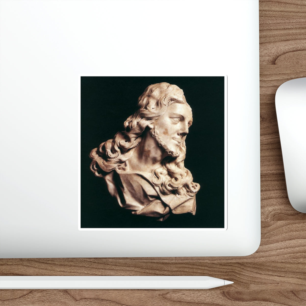 VEYRIER, Christophe - Bust of Christ (Artwork) STICKER Vinyl Die-Cut Decal-The Sticker Space