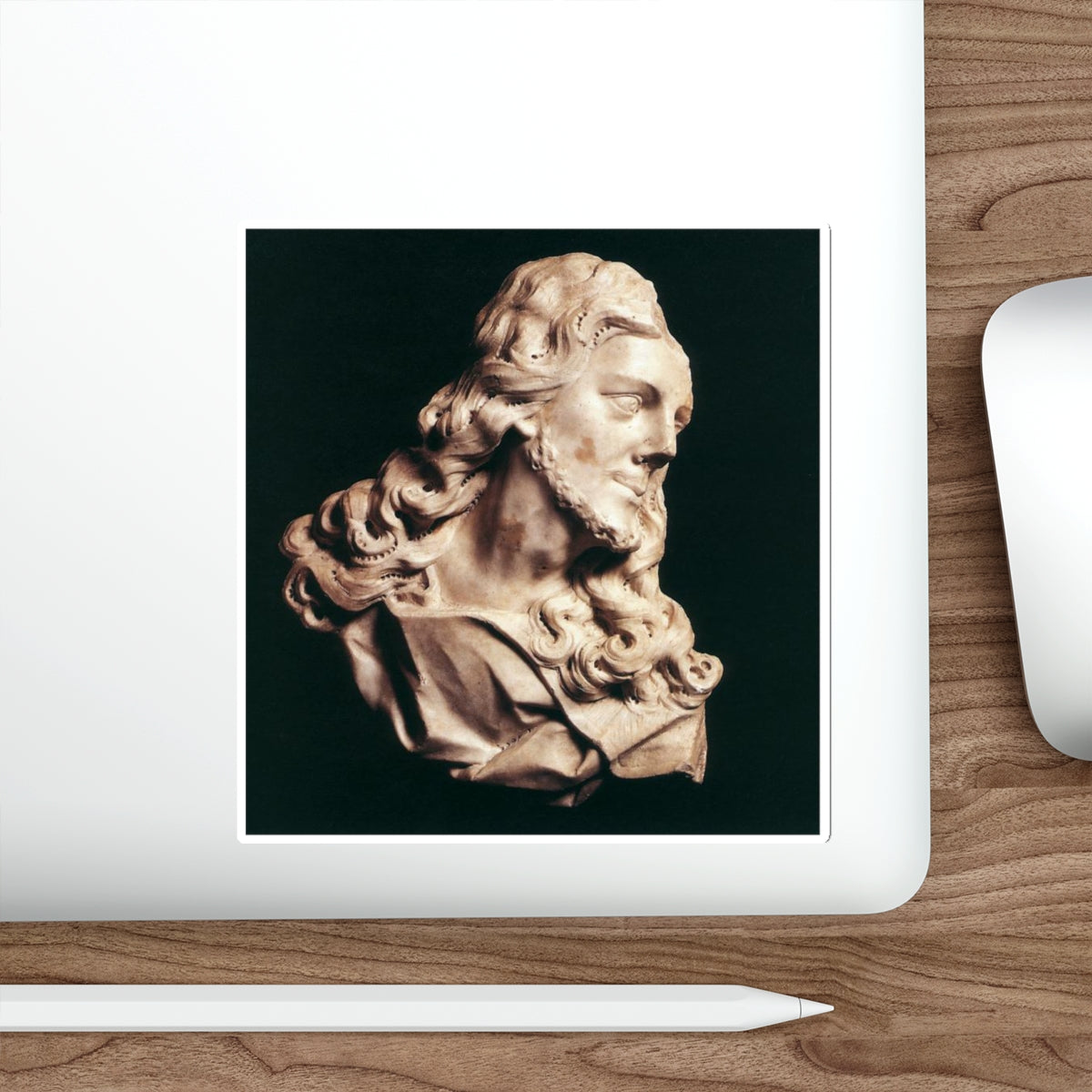 VEYRIER, Christophe - Bust of Christ (Artwork) STICKER Vinyl Die-Cut Decal-The Sticker Space