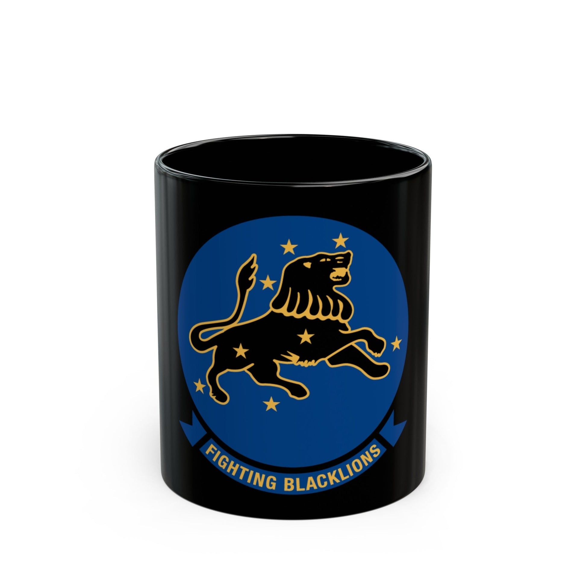 VF 213 Fighting Blacklions (U.S. Navy) Black Coffee Mug-11oz-The Sticker Space