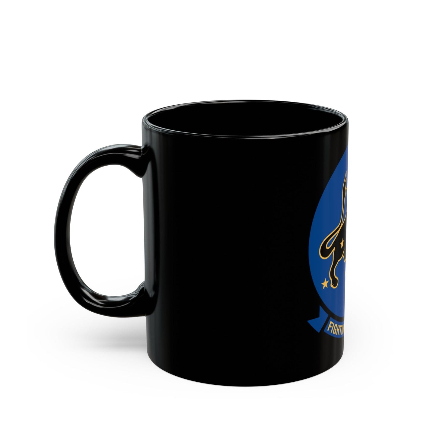 VF 213 Fighting Blacklions (U.S. Navy) Black Coffee Mug-The Sticker Space