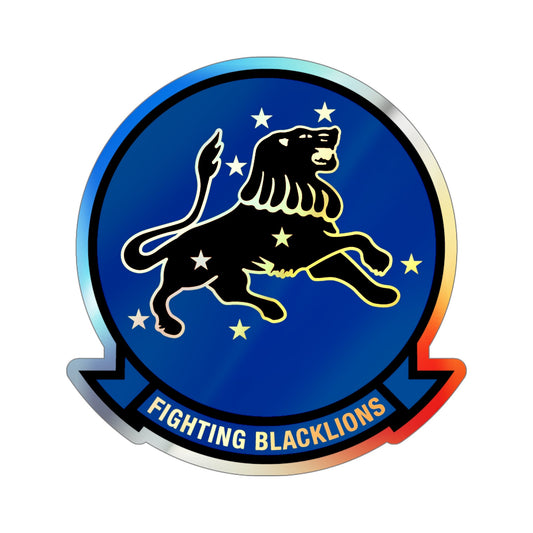 VF 213 Fighting Blacklions (U.S. Navy) Holographic STICKER Die-Cut Vinyl Decal-6 Inch-The Sticker Space