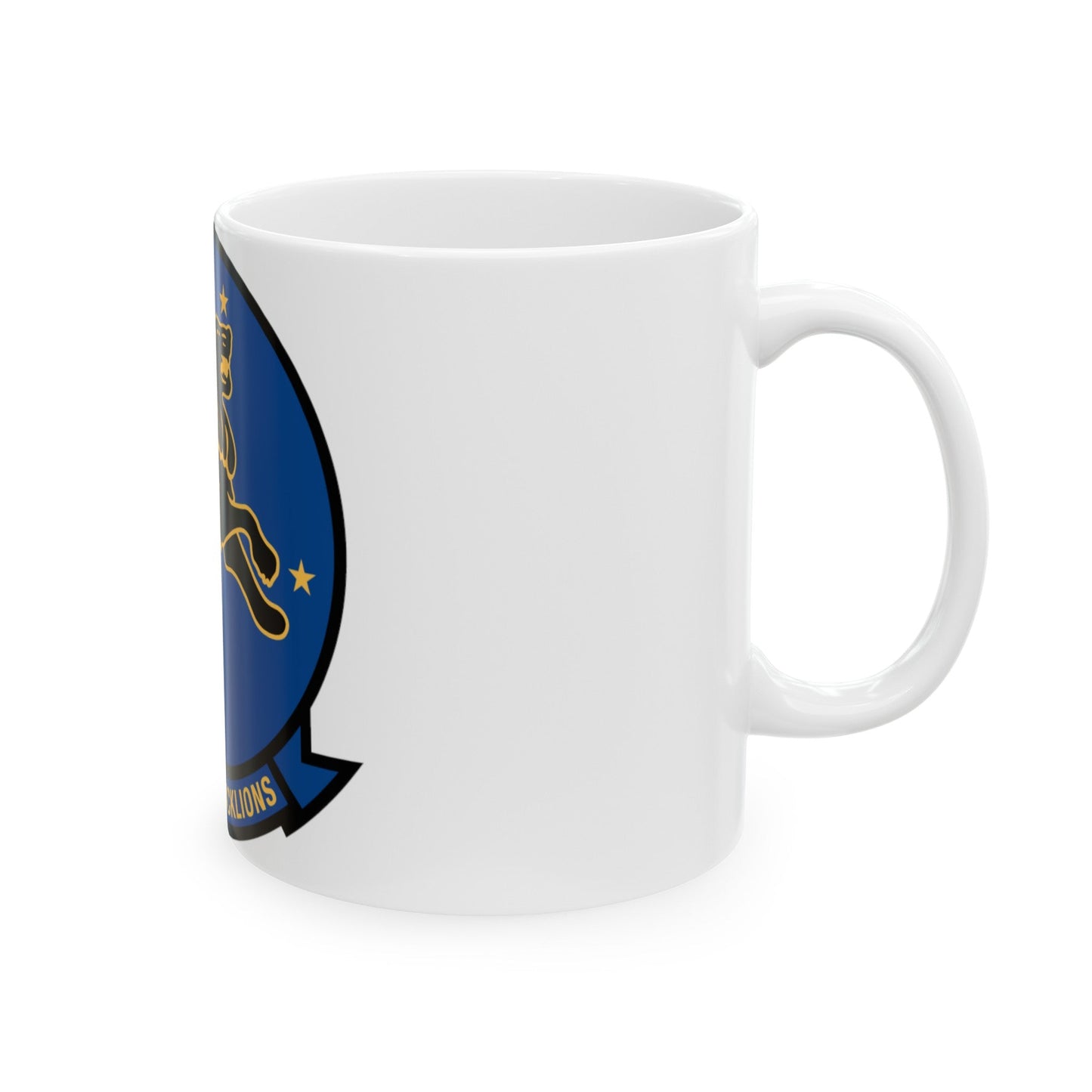 VF 213 Fighting Blacklions (U.S. Navy) White Coffee Mug-The Sticker Space