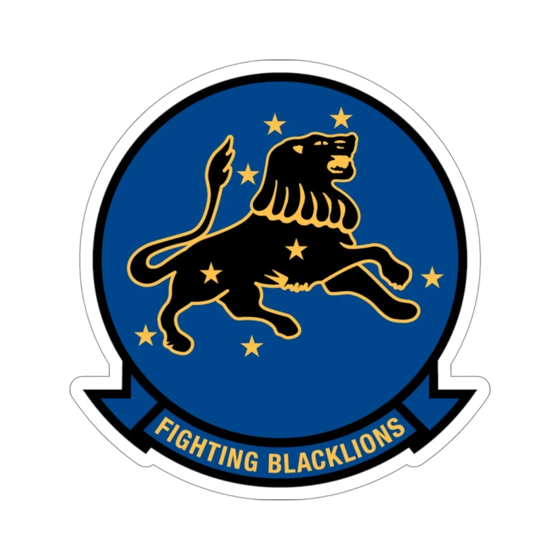 VF 213 Fighting Blacklions (U.S. Navy) STICKER Vinyl Die-Cut Decal 3 Inch - The Sticker Space
