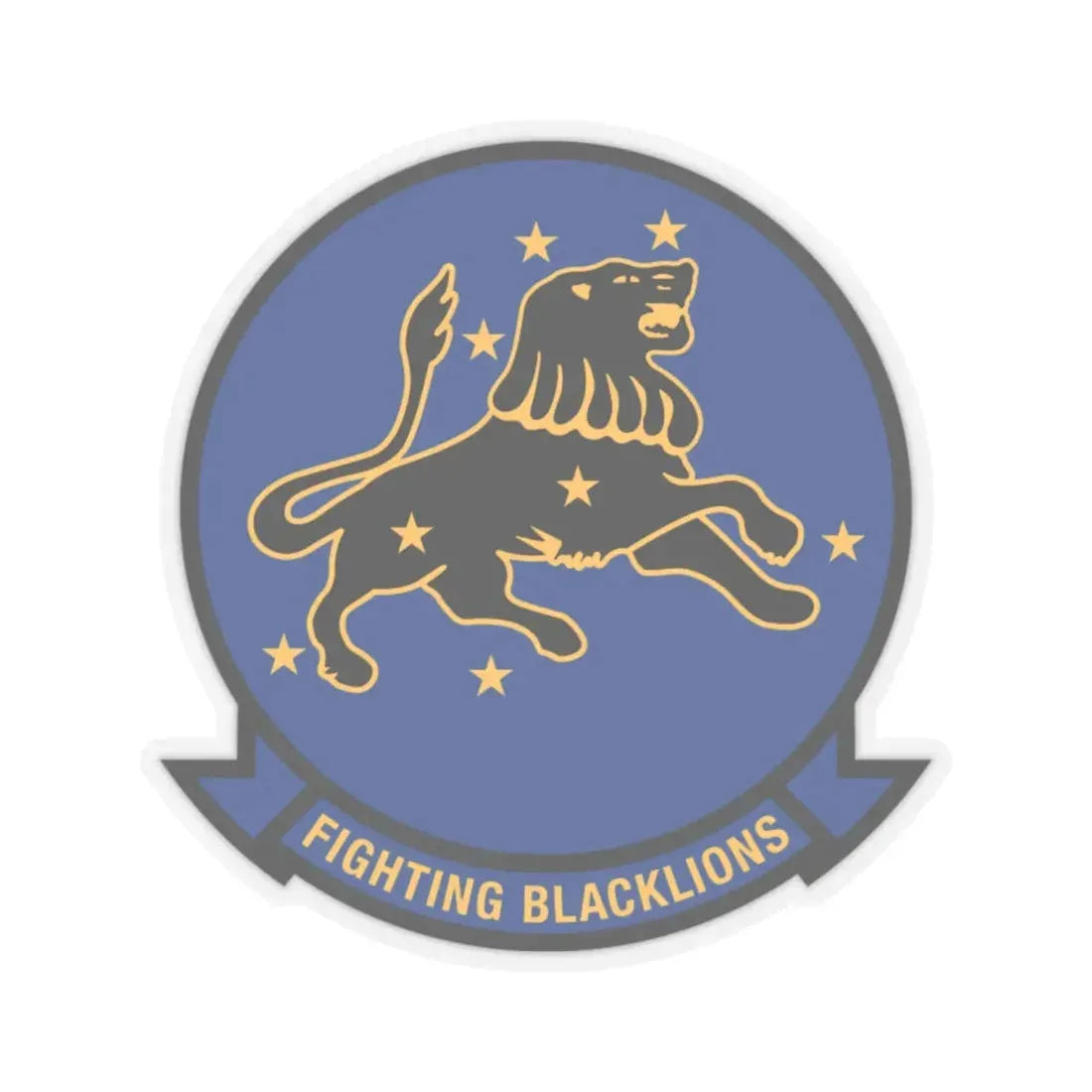 VF 213 Fighting Blacklions (U.S. Navy) STICKER Vinyl Kiss-Cut Decal 6 Inch Transparent - The Sticker Space