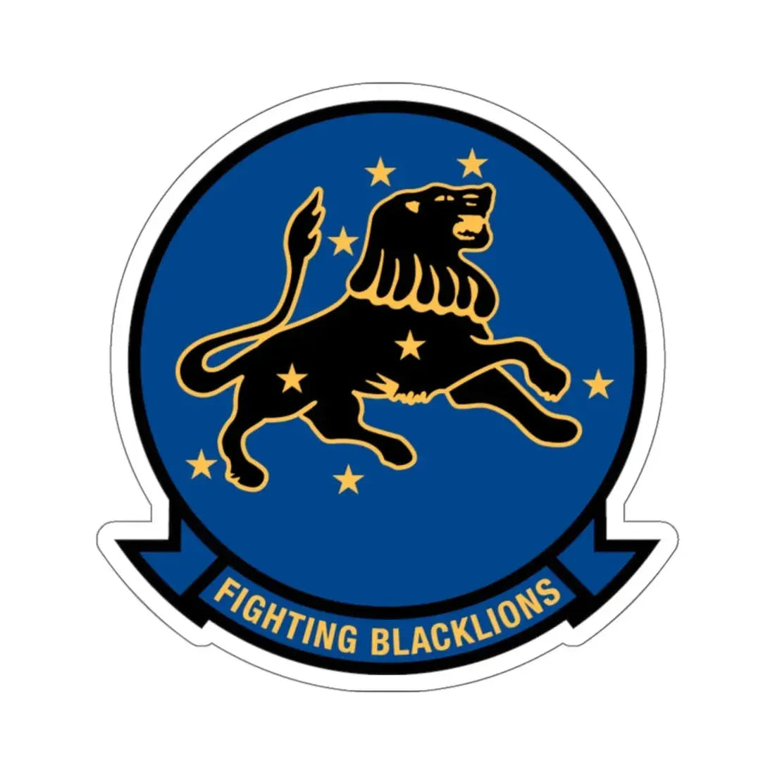 VF 213 Fighting Blacklions (U.S. Navy) STICKER Vinyl Kiss-Cut Decal 6 Inch White - The Sticker Space