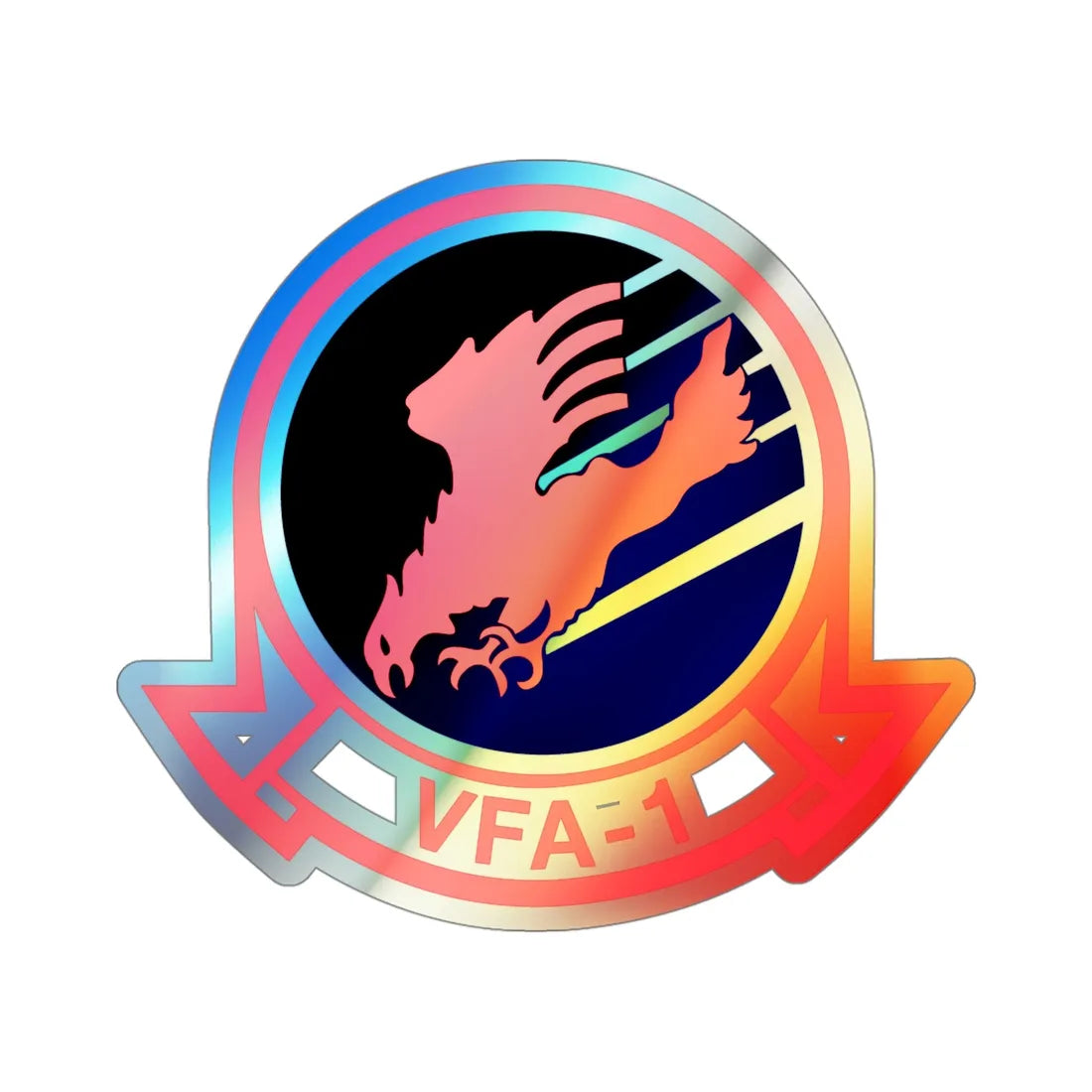 VFA 1 Maverick Goose (U.S. Navy) Holographic STICKER Die-Cut Vinyl Decal 4 Inch Holographic - The Sticker Space